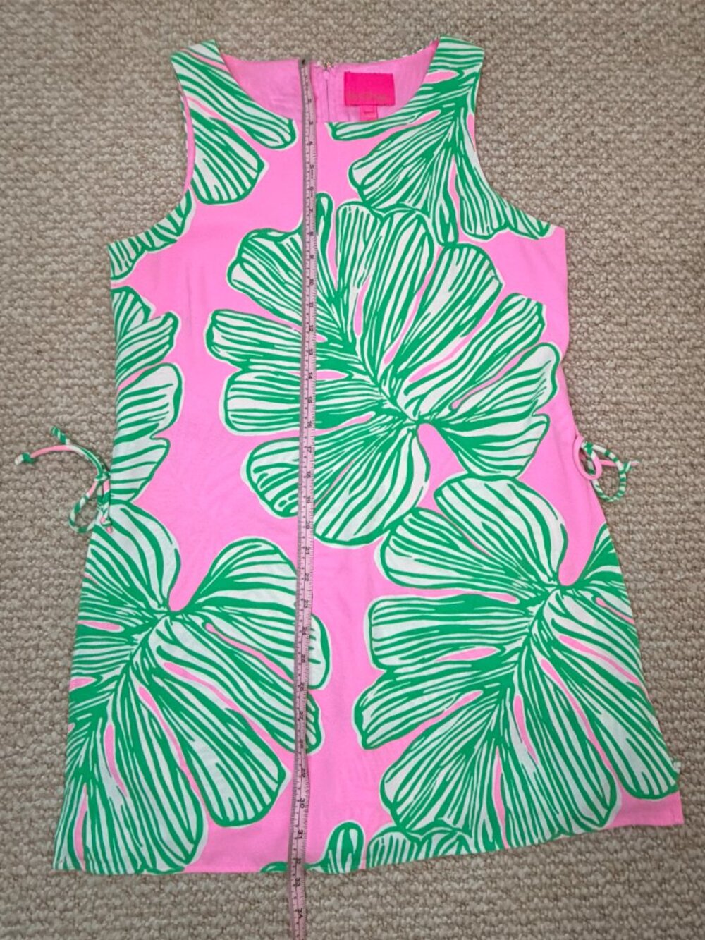 Lilly Pulitzer Donna Romper “Who Let the Fronds Out” Pink Green Print Size 10 - Picture 6 of 13